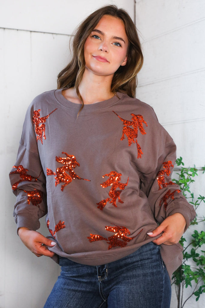 Sequins and Spells Spooky Pullover