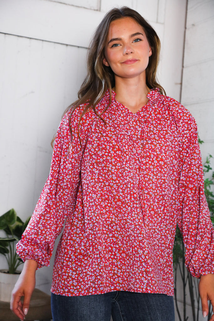 Poppy Daydream Floral Woven Blouse