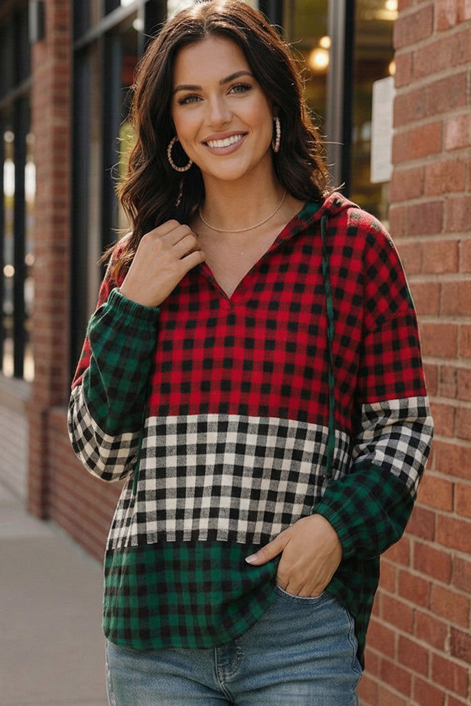 Holiday Cheer Check Hoodie